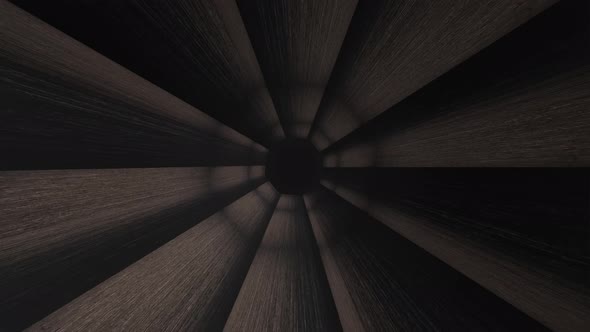 Animation of tunnel like gun barrel