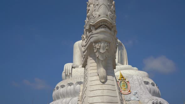 Steadicam Shot of a Big Buddha Statue on Phuket Island