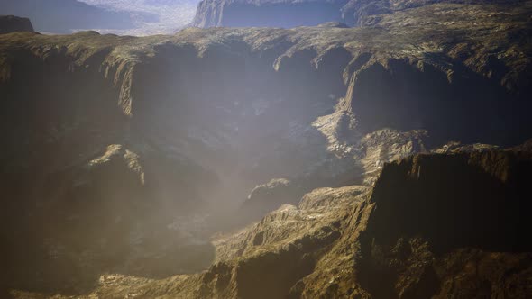 Desert Landscape on the Volcanic Island of Canary Islands