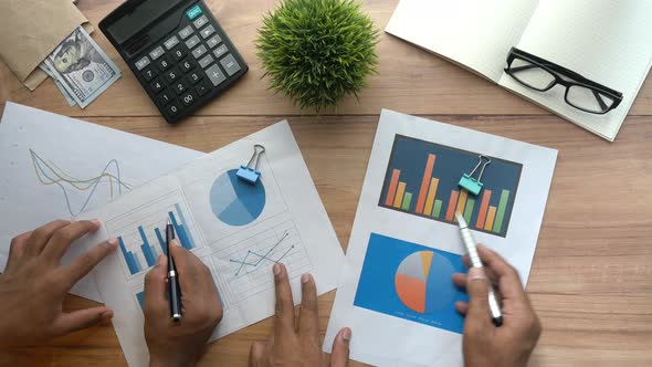 Analyzing Financial Graph on Table, Using Self Created Chart 