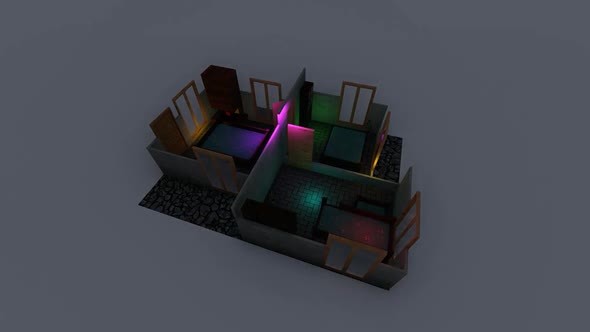 Isometric bedroom