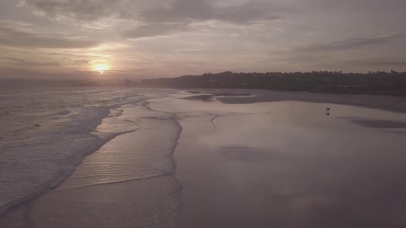 Beautiful sunset on beach