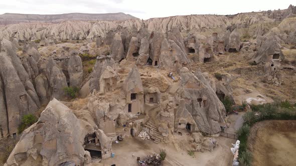 Cappadocia Landscape Aerial View. Turkey. Goreme National Park