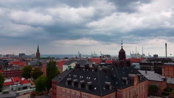 Panorama of the Aarhus city. Taken in Denmark.