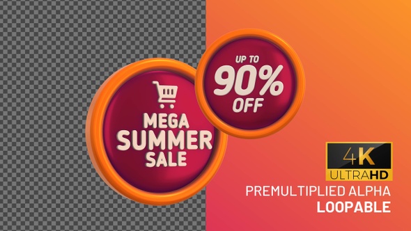 Summer Sale Up To 90 Percent Off Bage Looping with Alpha Channel