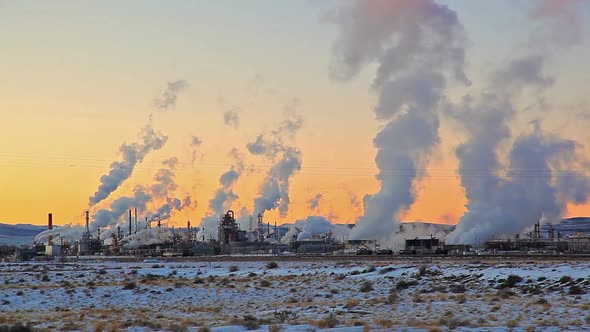 Smoke Stacks Skyline in Wyoming