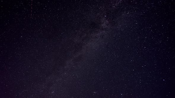 Night starry sky with the Milky Way, 4K