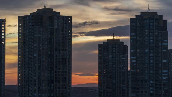 Sunset Through The Buildings