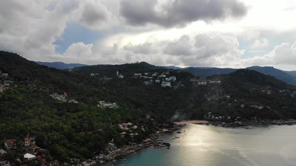 Beautiful high view of nature with sea ocean