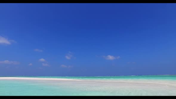 Aerial view texture of luxury bay beach holiday by shallow water with clean sandy background of a da