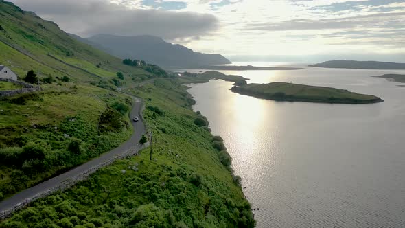 Aerial View of the Townland of Illancreeve Lackaduff  County Donegal Ireland