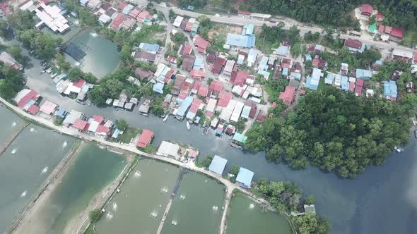 Aerial view village 