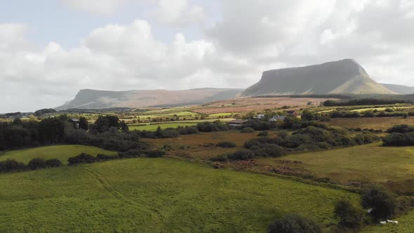 Aerial view at Benbulben mountain - Sligo Ireland