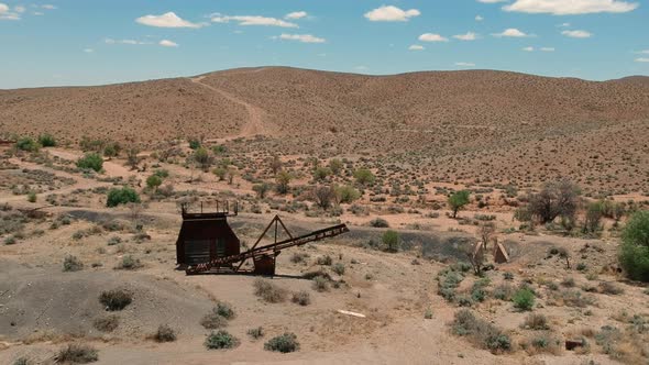 Long unused machines at an abandoned mine site near Silverton in outback Australia