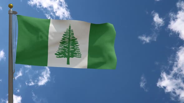 Norfolk Island Flag (Australia) On Flagpole