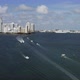 View at Miami's Embankment and Sailing Boats on Blue Sky Background - VideoHive Item for Sale