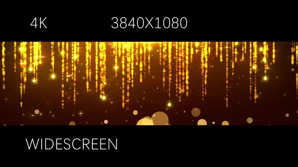 Beautiful Golden Particles Landing Background Loop