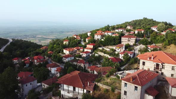 Village In Mountain Aerial