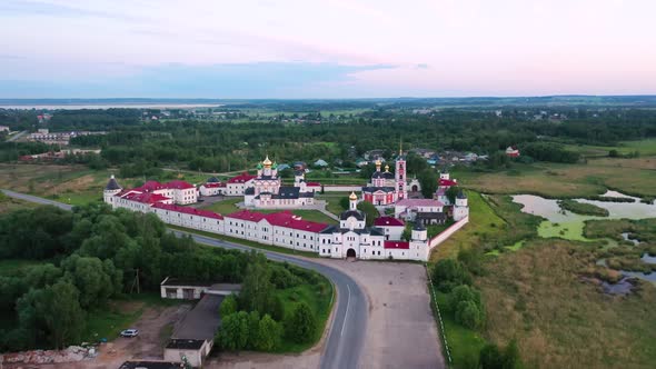 Aerial View of Trinity-Sergius Varnitsky Monastery in Rostov Russia