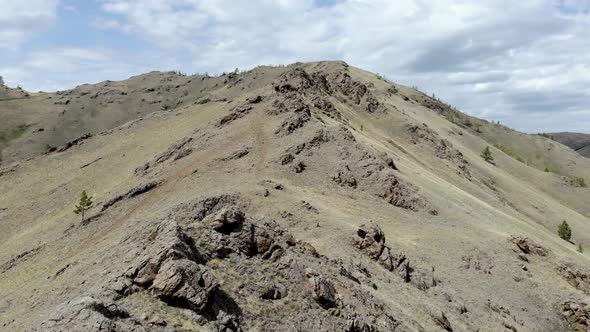 Drone Footage Flying Over Mountain