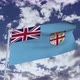 Fiji Flag With Sky 4k - VideoHive Item for Sale
