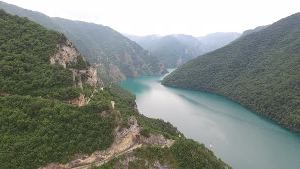 Mountain Roads Near Lake Piva