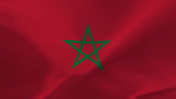 Morocco Waving Flag Animation 4K Moving Wallpaper Background