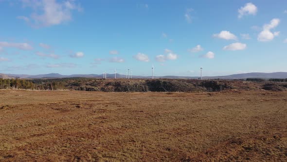 Aerial View of Bonny Glen and the Loughderryduff Windfarm Between Ardara and Portnoo in County