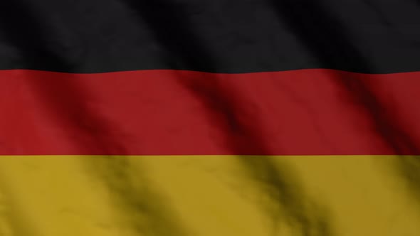 German flag waving in the wind.