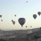 Various Coloured Hot Air Balloons Drift on Different Height - VideoHive Item for Sale