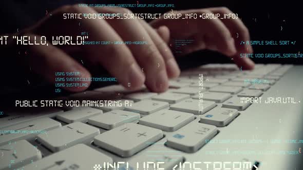 Creative Visual of Computer Programming Coding and Software Development