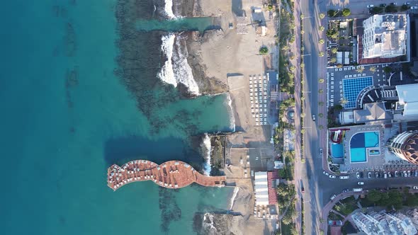 Alanya, Turkey - a Resort Town on the Seashore. Aerial View