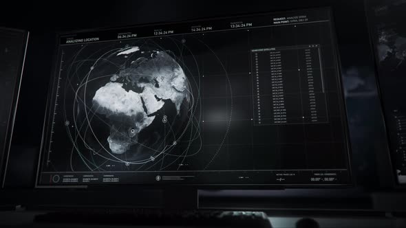 Sci-fi Global-search Satellite Network Tracks Military Base Runway Location Data