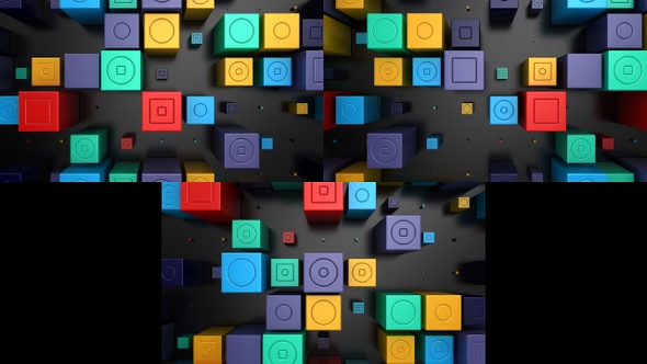 Background of Animated Cubes