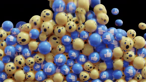 4K 3D Like + Wow Social Media Reactions  alt