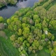 View of the river from above. Flight over water and forest trees from a height - VideoHive Item for Sale