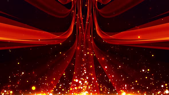 Red Particles Curtain Background  alt