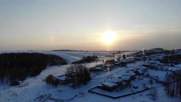 2 Russian Village On A Winter Morning