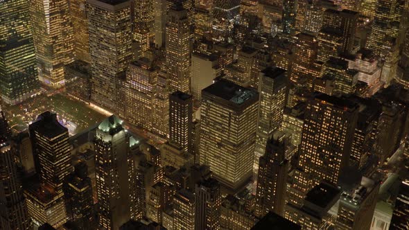 Establishing Shot of Modern High Rise Skyscraper Buildings in City Metropolis