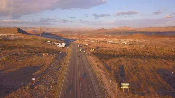 Aerial Highway in Arizona near Grand Canyon