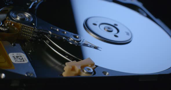 Hard drive slowmotion rotating