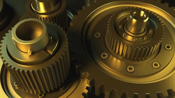 The Mechanism Consists Of A Variety Of Gears alt