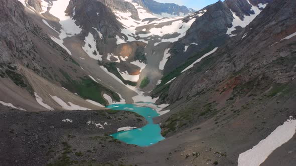 Great View of Diablo Lake, North Cascades National Park, USA. Aerial View 