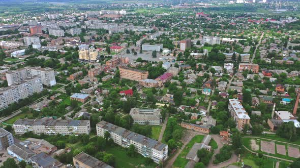 Aerial View City Berdichev, Ukraine 