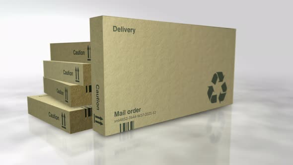 Delivery box abstract concept 3d rendering