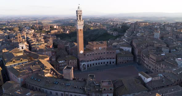 Piazza del Campo - Siena - Aerial View