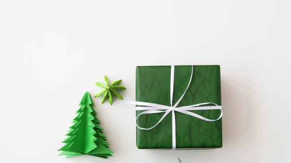 Christmas Gifts and Decoration on White Background