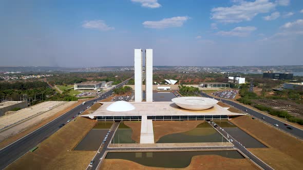 National Congress building at downtown Brasilia Brazil.