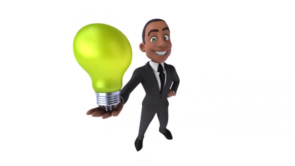 Fun 3D cartoon business man alt