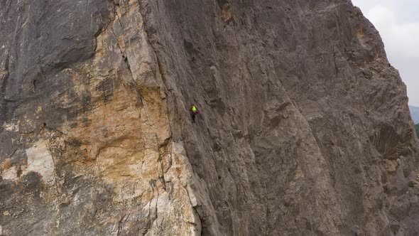 Female Climber Rock Climbing